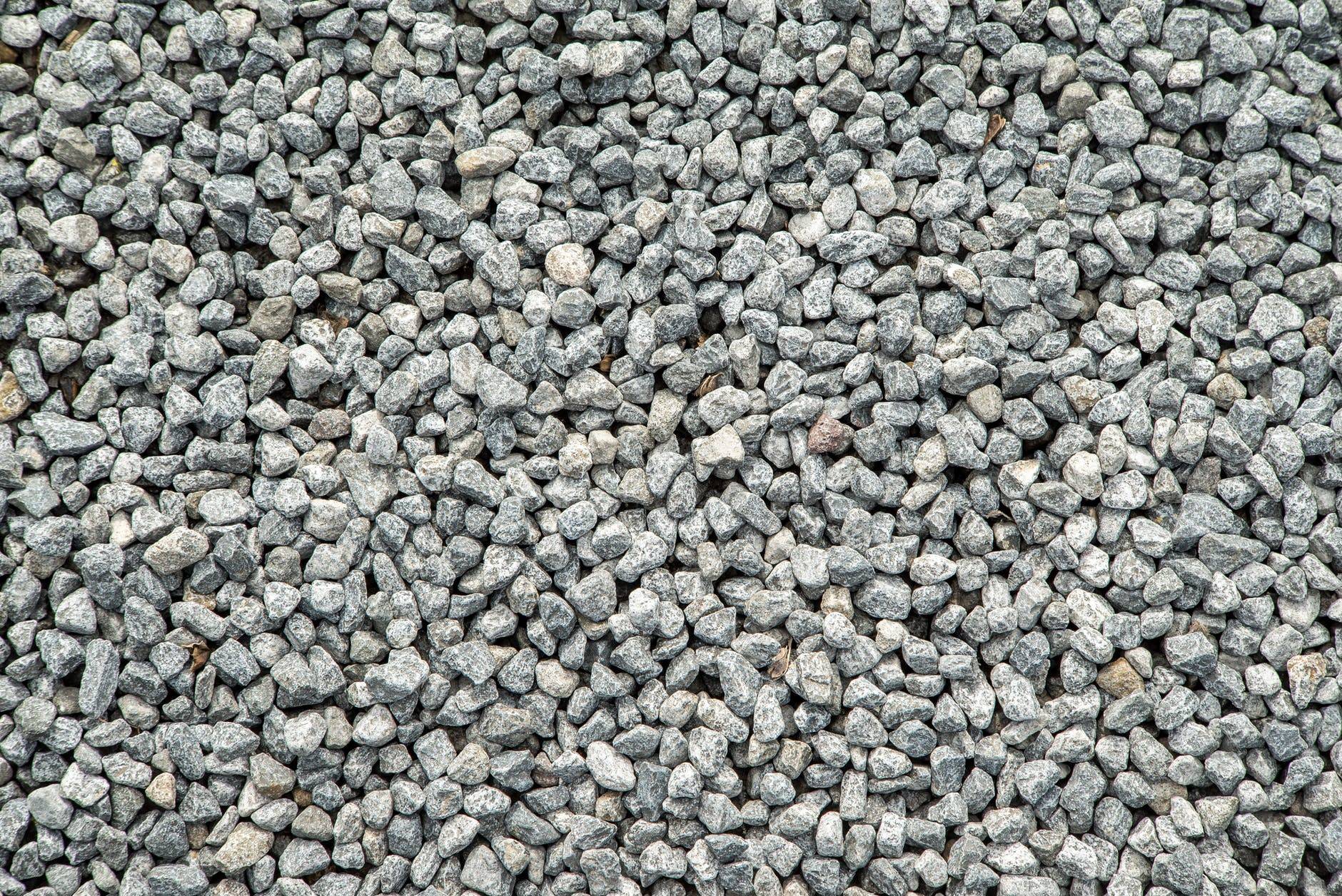 close up dry gravel grey